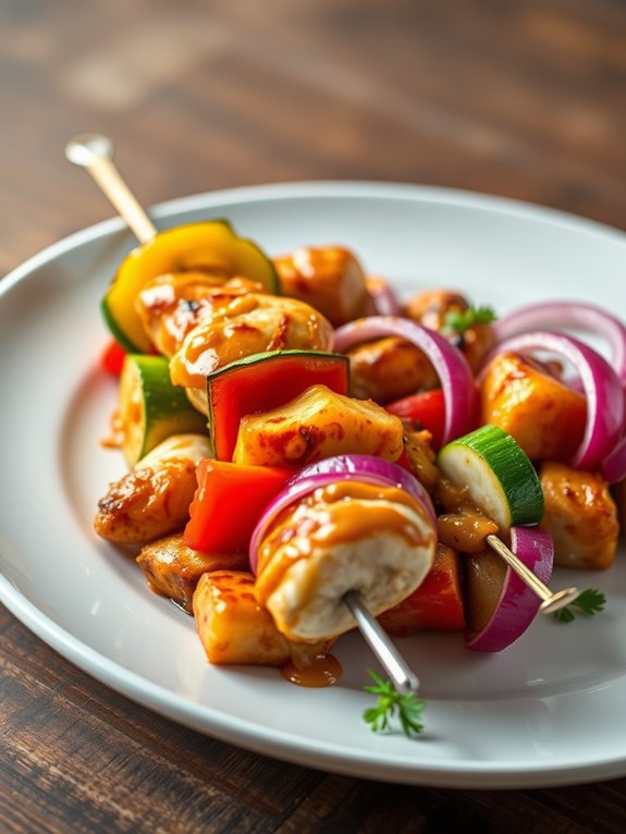 honey mustard chicken kabobs