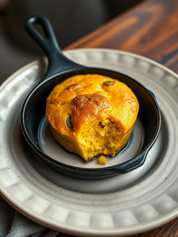 individual portion of cornbread