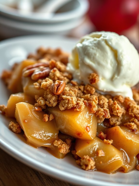 indulgent dessert with apples