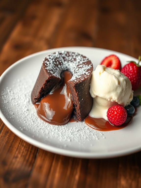 indulgent molten chocolate dessert