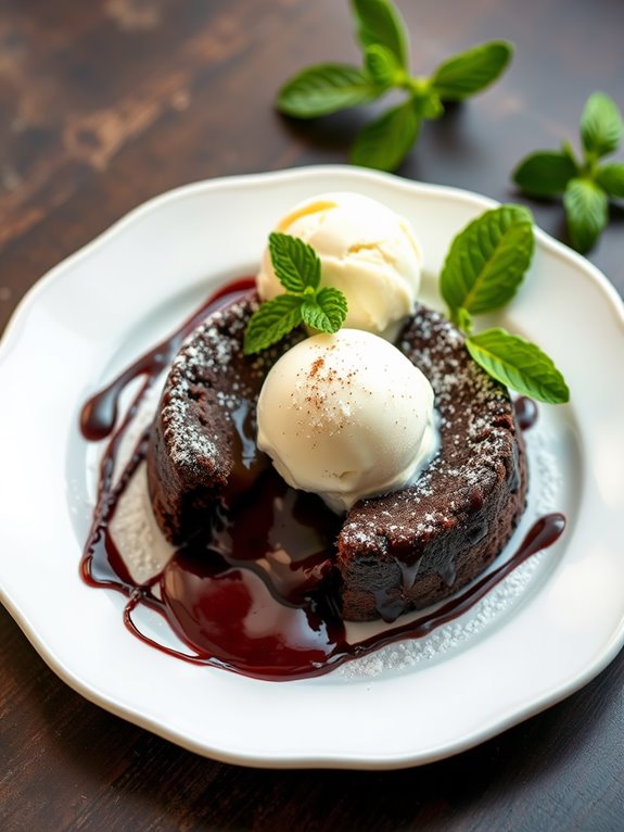 indulgent molten chocolate dessert