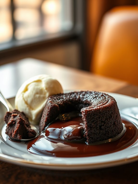 indulgent molten chocolate dessert