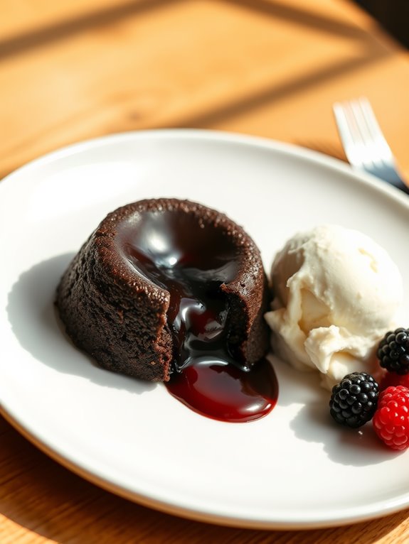 indulgent molten chocolate dessert