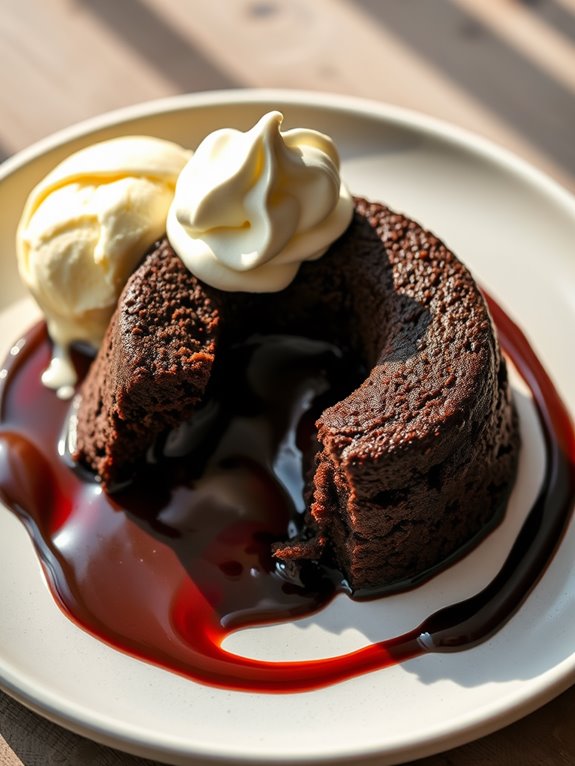 indulgent molten chocolate dessert