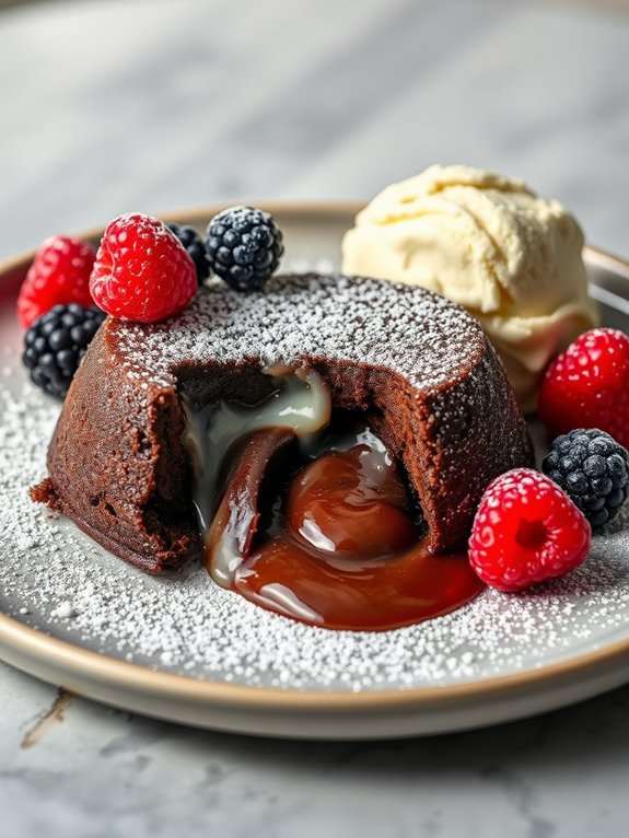 indulgent molten chocolate dessert