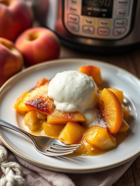 instant pot peach cobbler