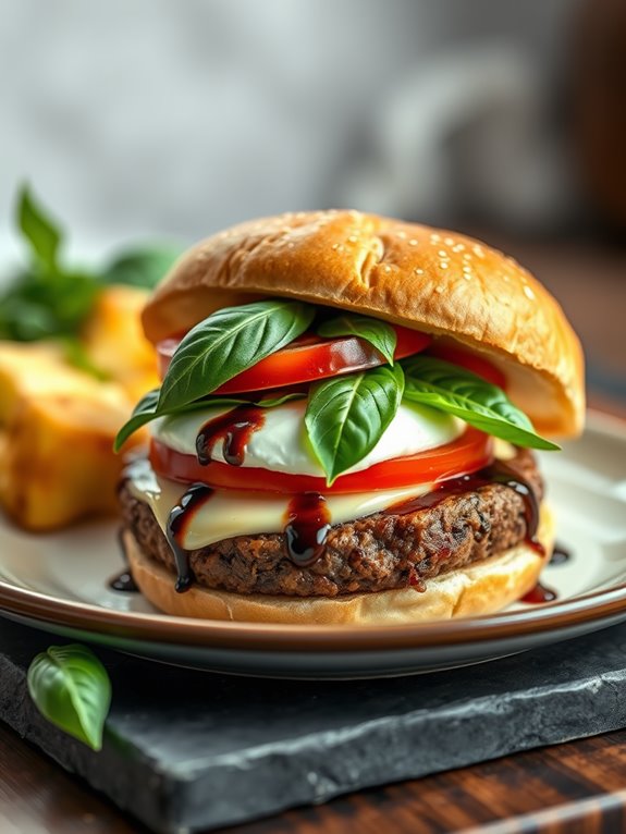 italian mozzarella burger delight