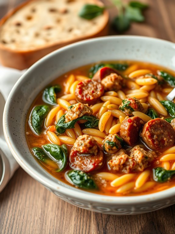 italian sausage orzo soup