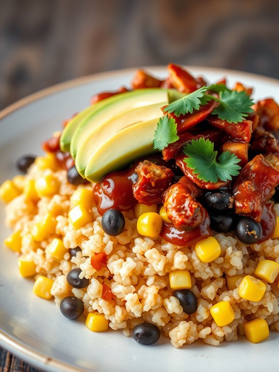 jackfruit bbq burrito bowls