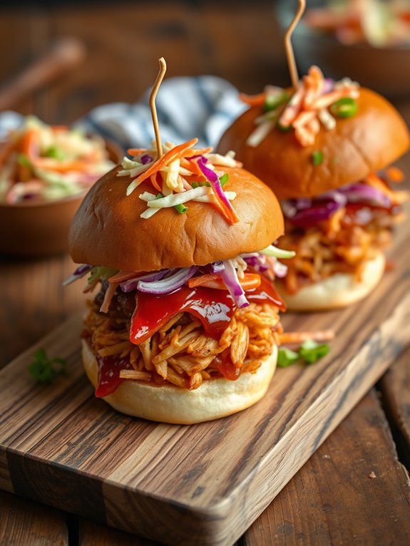 jackfruit sliders with coleslaw