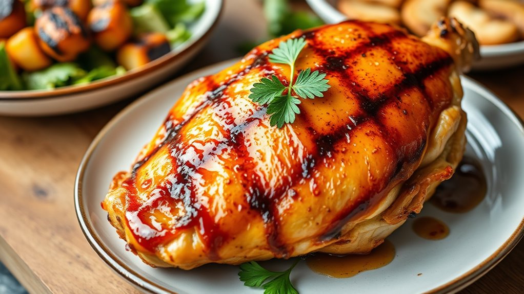 juicy grilled half chicken recipes