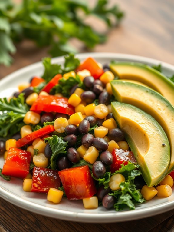 kale and black bean salad