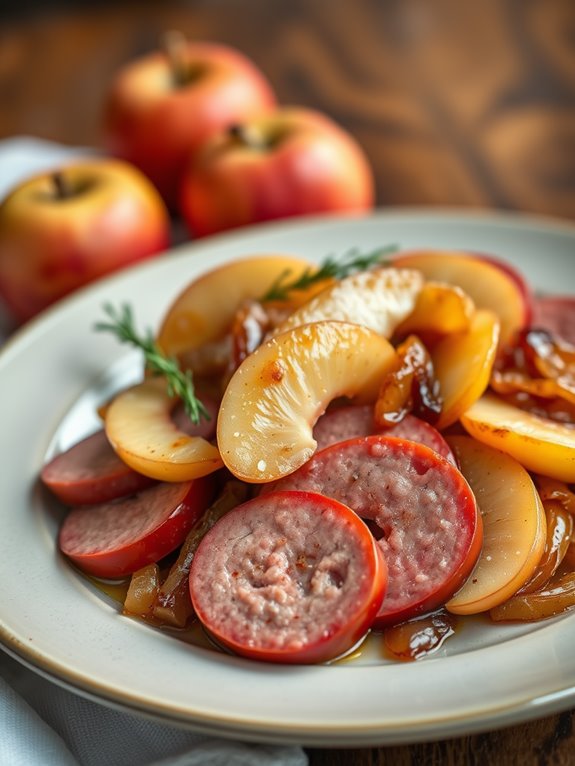 kielbasa and apple dish