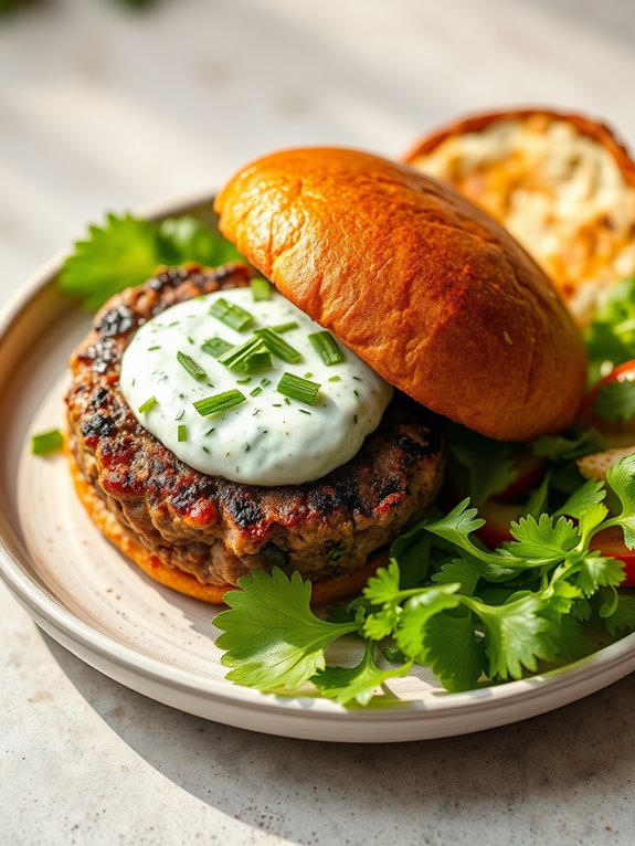 lamb burgers with tzatziki