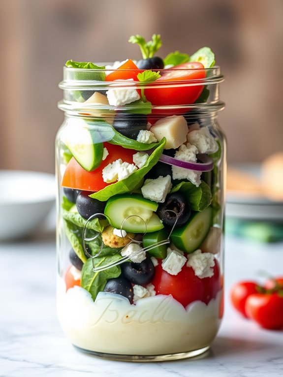 layered mediterranean vegetable salad