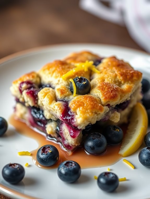 lemon blueberry biscuit dessert