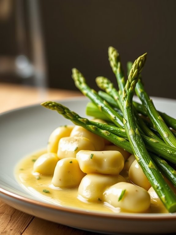 lemon butter asparagus gnocchi