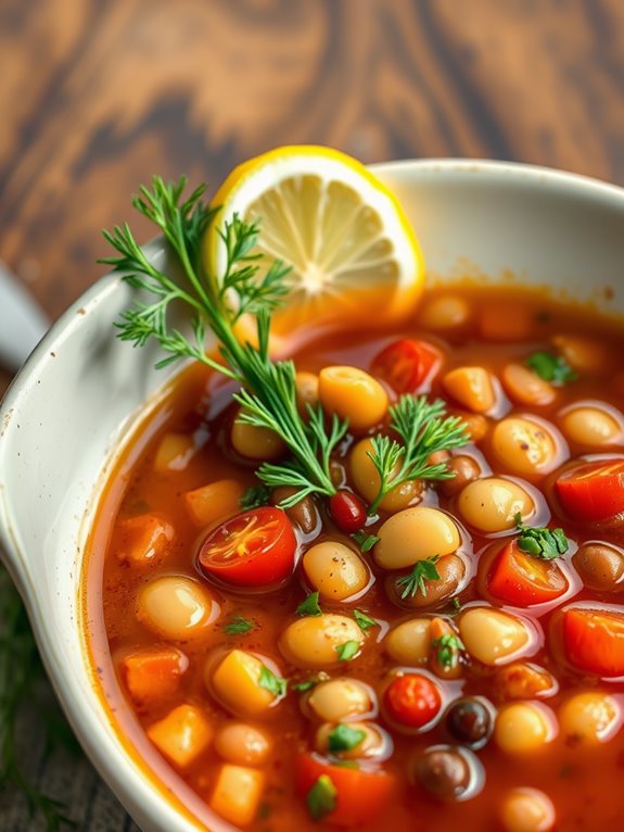 lemon dill bean soup