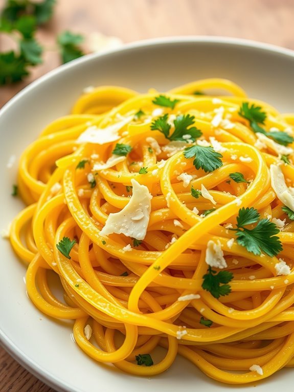 lemon garlic squash noodles