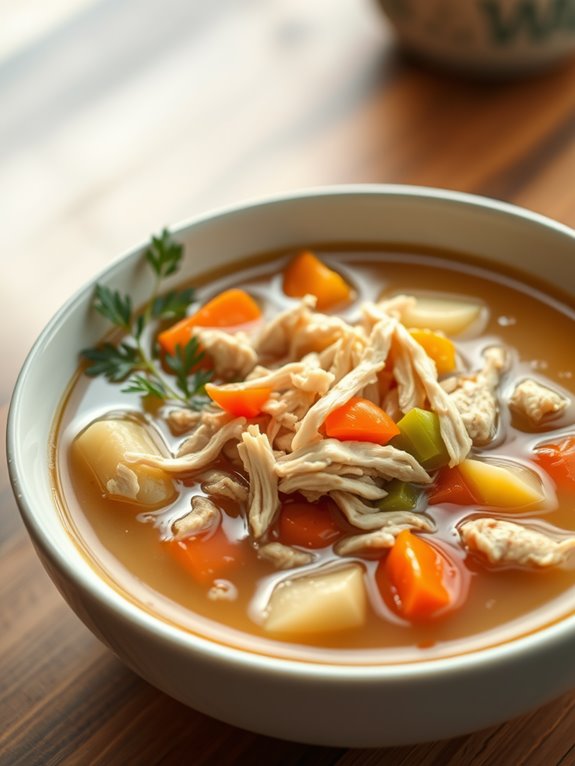 lemon ginger flavored chicken soup