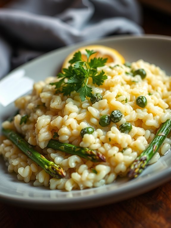 lemon herb asparagus risotto