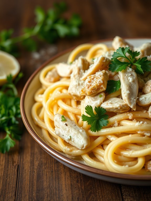 lemon infused creamy pasta dish