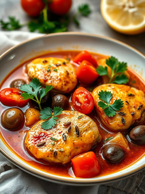 lemon infused mediterranean chicken stew