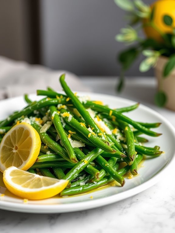 lemon parmesan green beans