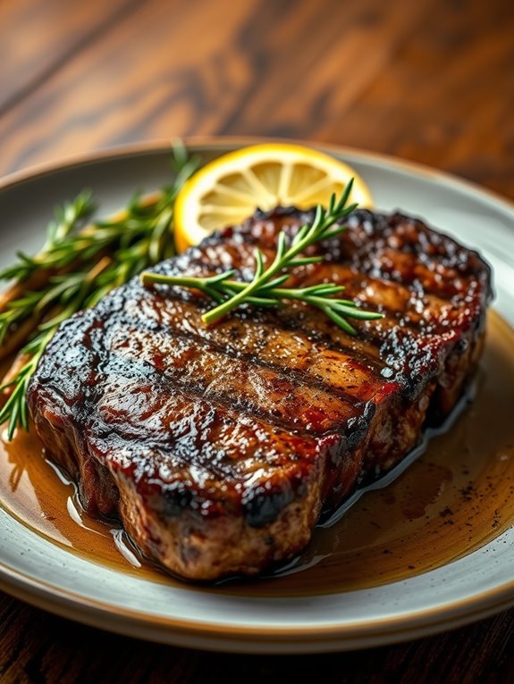 lemon rosemary infused steak