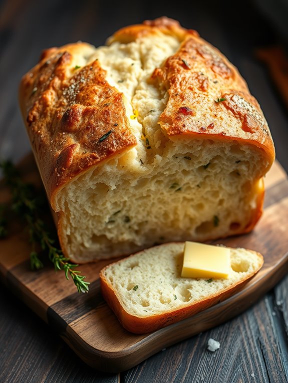 lemon thyme no knead bread