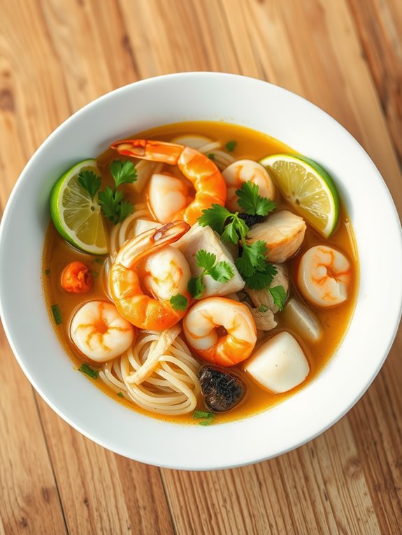 lemongrass infused seafood noodles