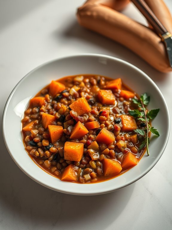 lentil and sweet potato stew