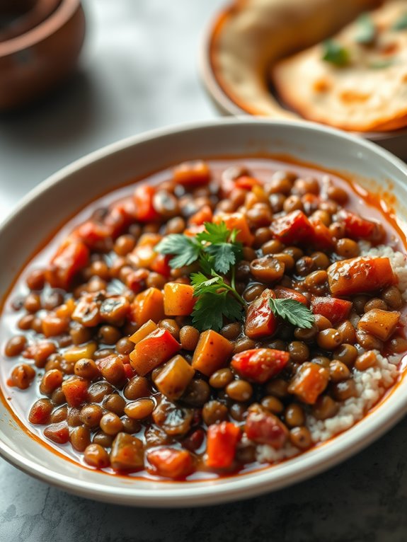 lentil based vegetarian goulash