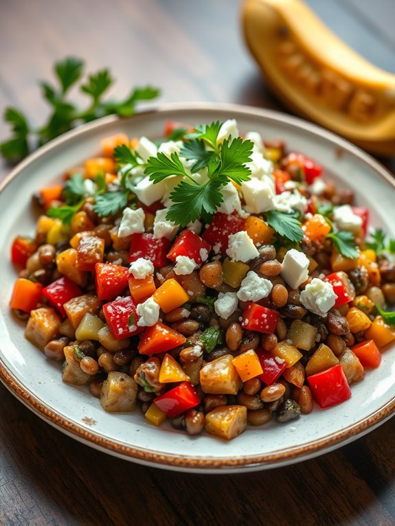 lentil filled vegetarian gyro