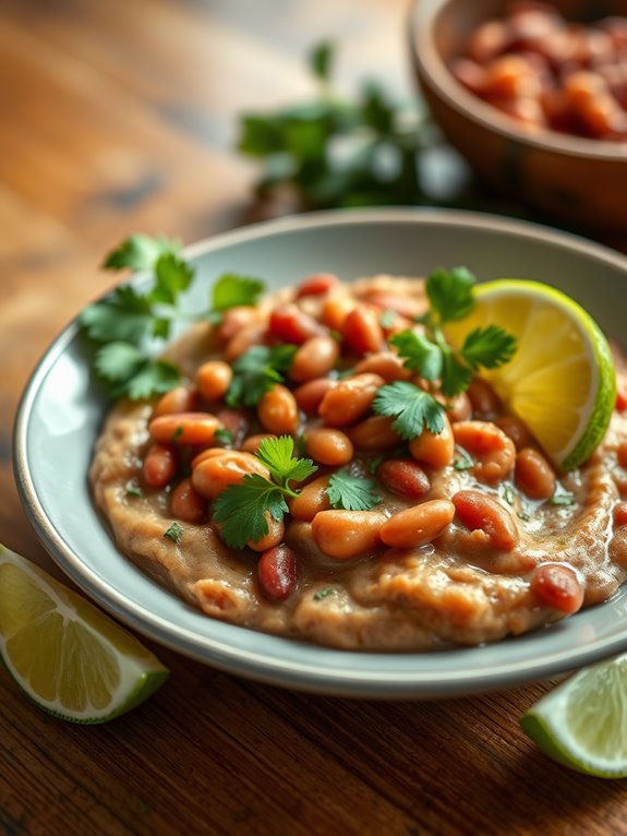 lime cilantro refried beans