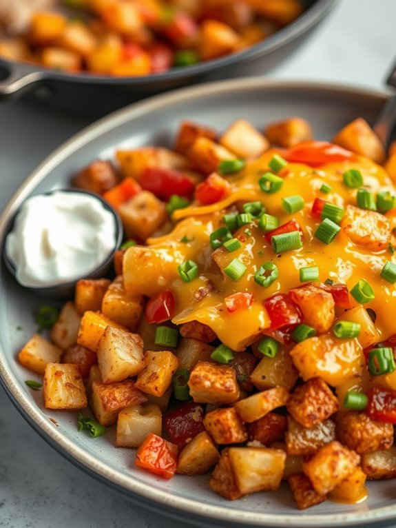 loaded potato skillet hash