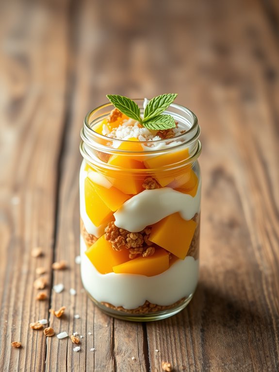 mango coconut tropical dessert