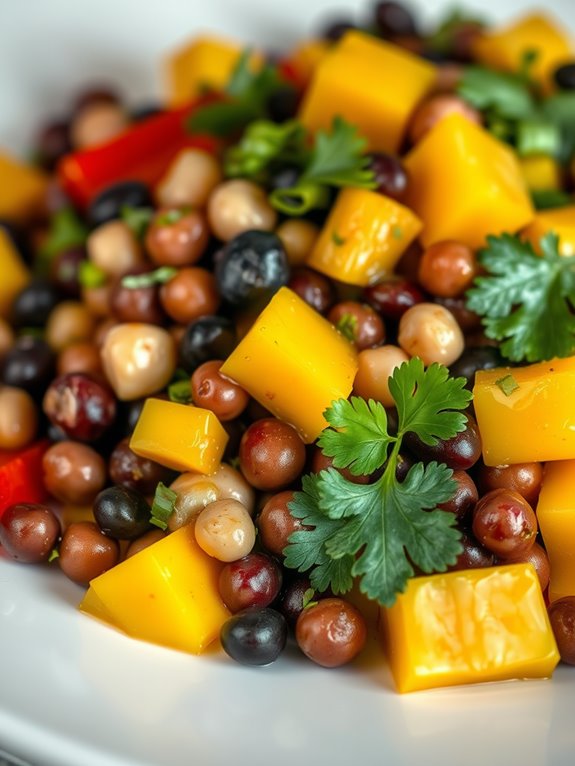 mango infused bean salad