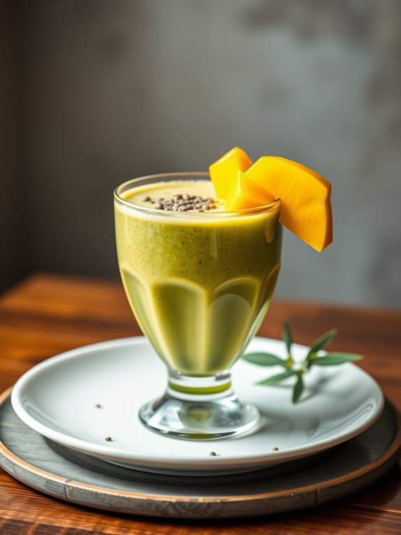 mango matcha tropical smoothie