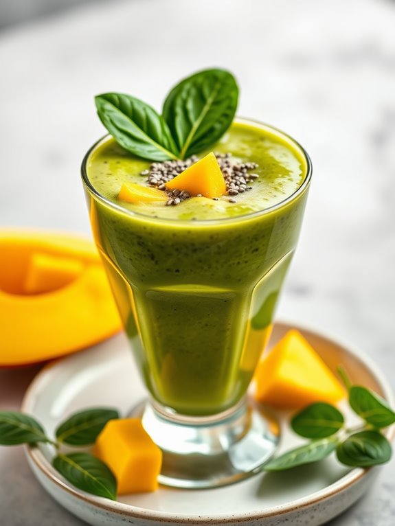 mango spinach protein smoothie