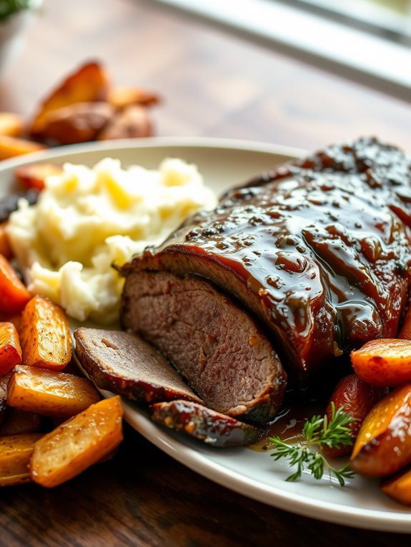 maple glazed smoked brisket