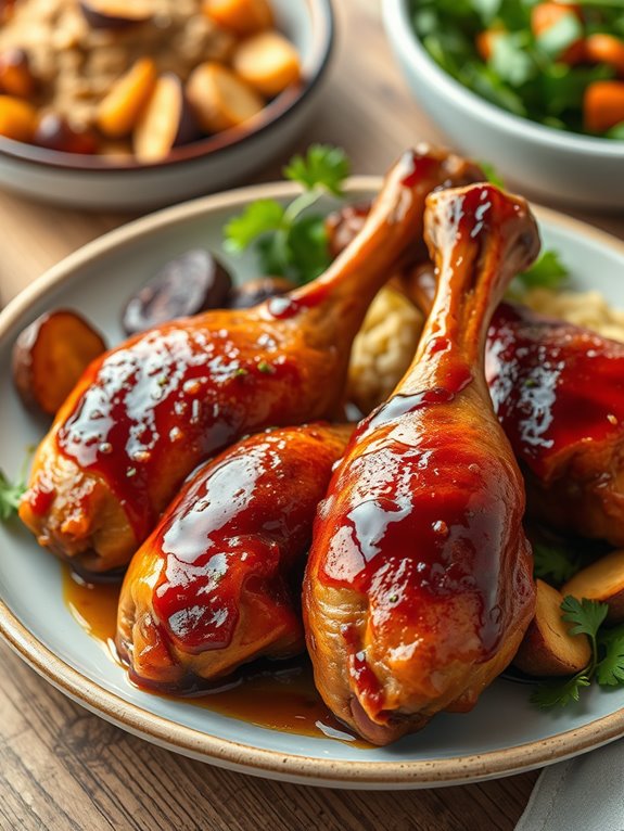 maple glazed turkey drumsticks recipe