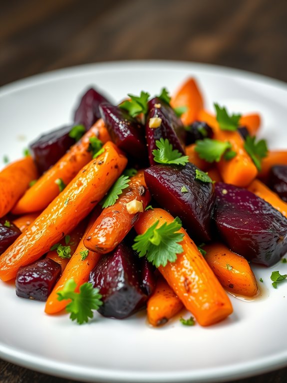 maple glazed vegetable salad