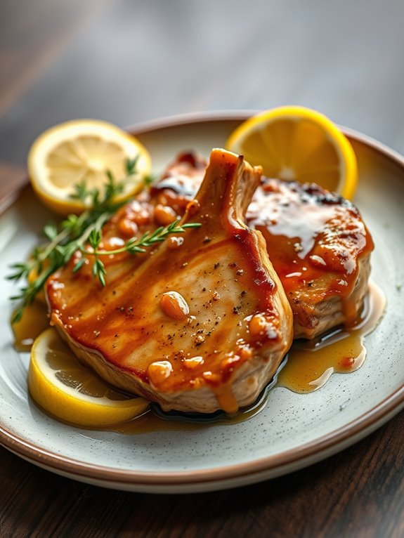 maple mustard glazed pork