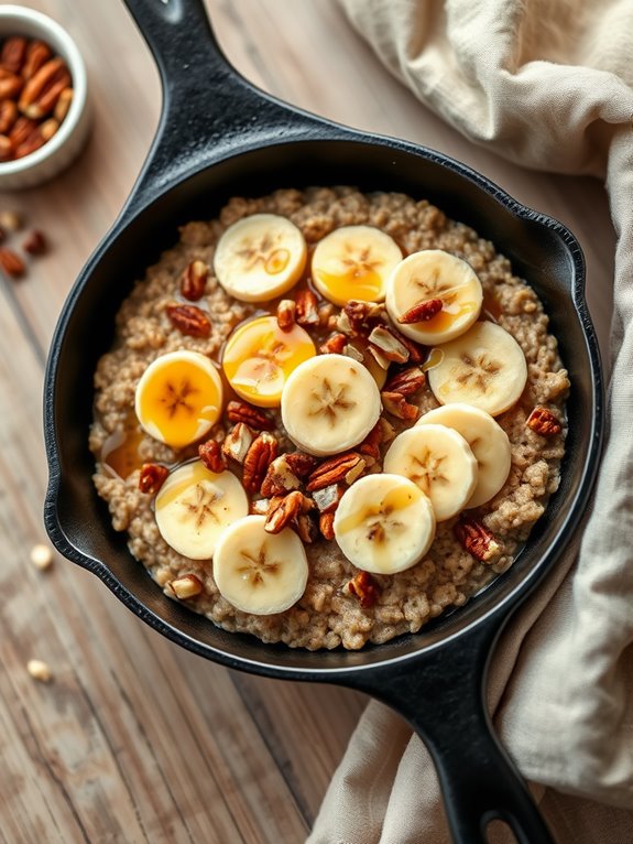 maple pecan banana oatmeal