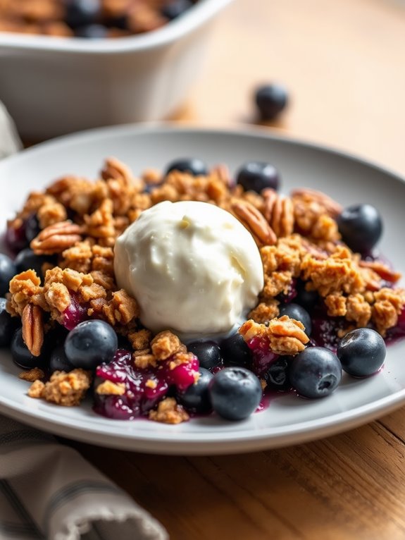 maple pecan blueberry dessert