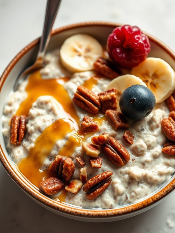 maple pecan overnight oats