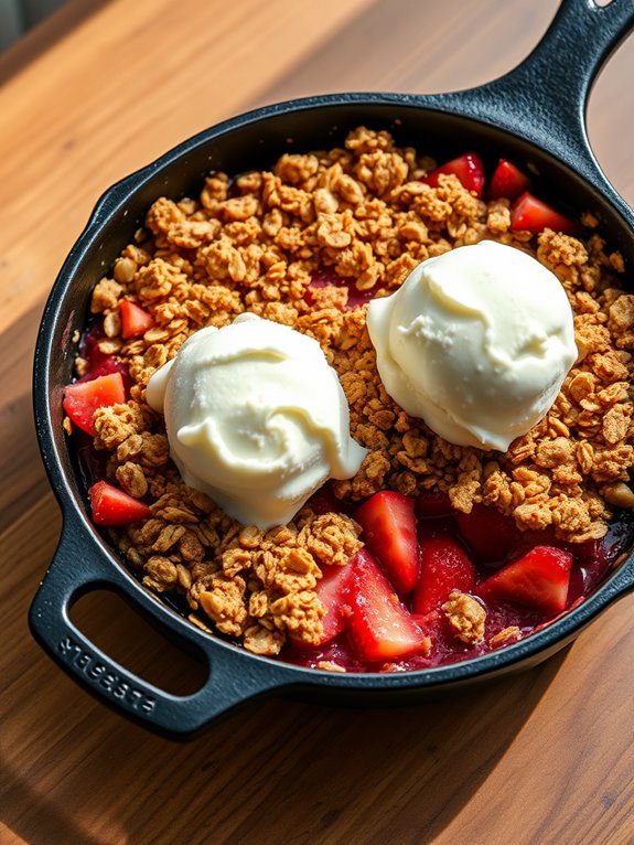 maple strawberry rhubarb dessert