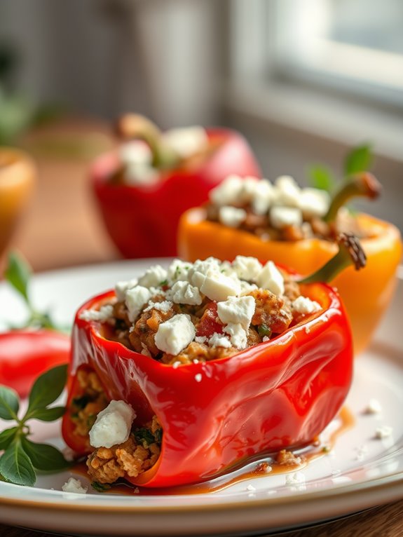 mediterranean flavor filled peppers