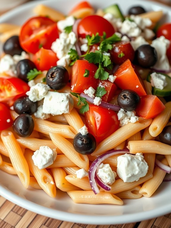 mediterranean style pasta dish